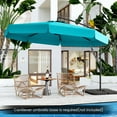 thumbnail image 2 of Gymax 10FT Offset Hanging Umbrella Patio Cantilever Umbrella w/ Easy Tilt Adjustment Turquoise, 2 of 10