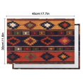 thumbnail image 6 of Vintage Artistic Boho Flax Placemats Set of 4, 12x18 Inch Washable Rustic Tribal Pattern Decor for Ethnic Nordic Kitchen or Farmhouse Style Dining Table Use, 6 of 6