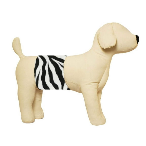 Cuddle Bands Belly Band For Male Dogs - Zebra