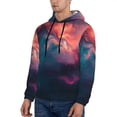 thumbnail image 3 of Honeii Cosmic Paint Swirl Pattern Mens Hoodies Men's Loose Sleeve Sweatshirt,Pullover Hooded Sweatshirt for Men,Essentials Hoodie-X-Large, 3 of 7