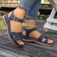 thumbnail image 5 of Xdegoge Womens Sandals Open Toe Sporty Gladiator Sandals Multi Straps Laser Cut Studded Ankle Buckle Arch Support Flatform Walking Shoes, 5 of 9