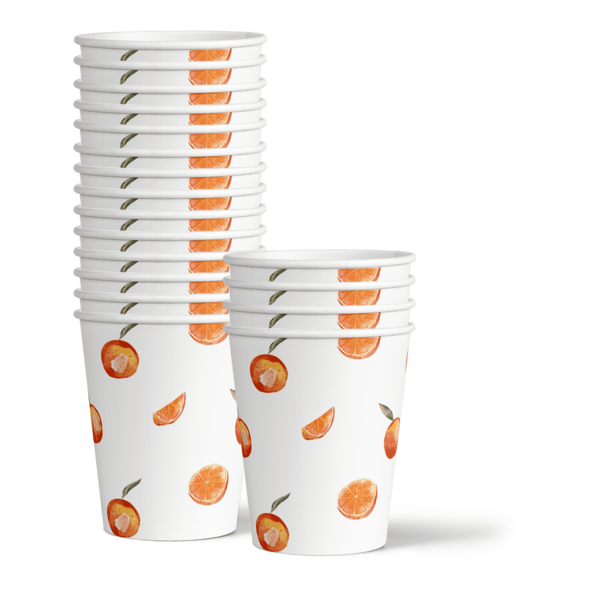 Our Little Cutie Is On The Way Baby Shower Party Supplies - 64 Piece Oranges Baby Shower Tableware Set Includes Large 9" Dinner Plates and 8" Dessert Paper Plates Napkins Cups - Kit for 16