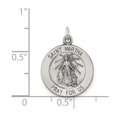 thumbnail image 2 of 925 Sterling Silver Solid Oxidized Antiqued Saint Martha Medal Pendant Necklace 21x15mm Wide Pendant for Women, 2 of 2