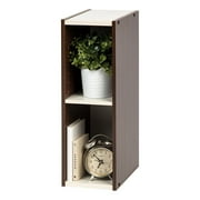 IRIS USA, 7" x 23" Narrow Space Saving Shelf, Sema Series, Walnut Brown