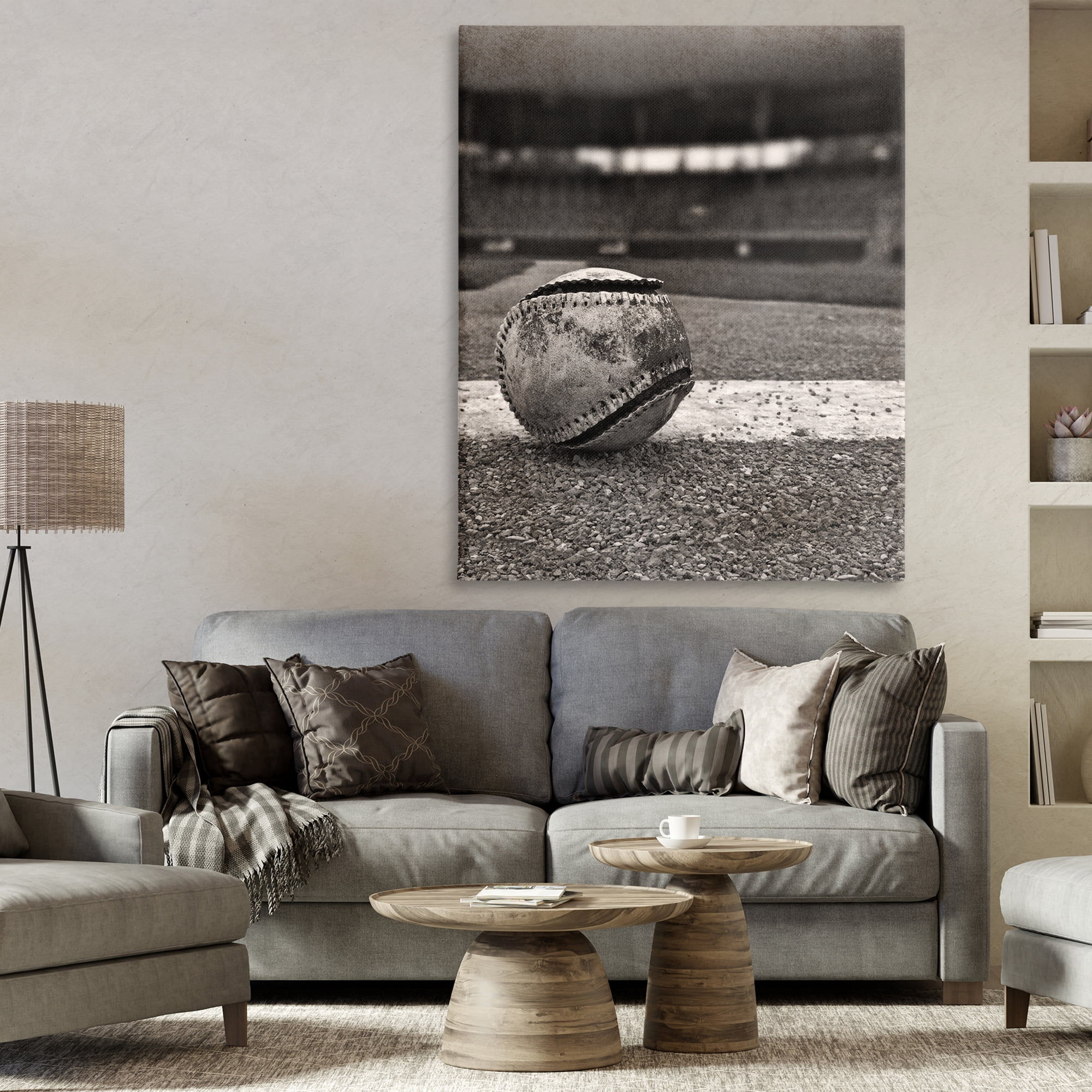 Stupell Industries Vintage Sports Weathered Baseball Canvas Wall Art, design by Marcus Prime