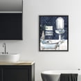 thumbnail image 2 of Stupell Industries Blue Bath Floral Scene Black Framed Floater Canvas Wall Art design by Kim Allen, 31 x 25, 2 of 9