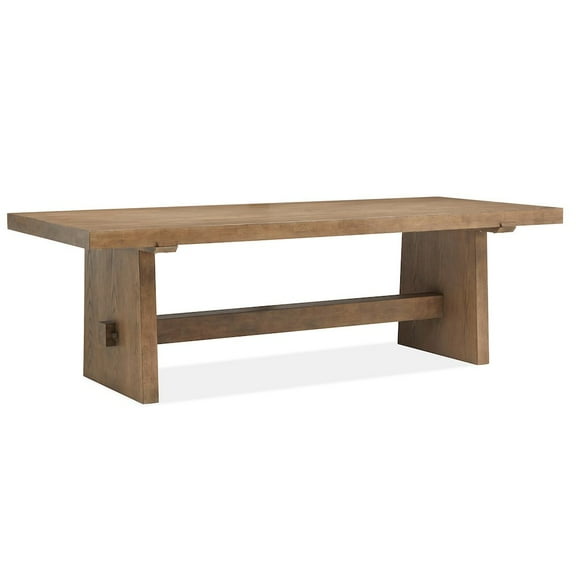 Magnussen Home Lindon Belgian Wheat Trestle Dining Table