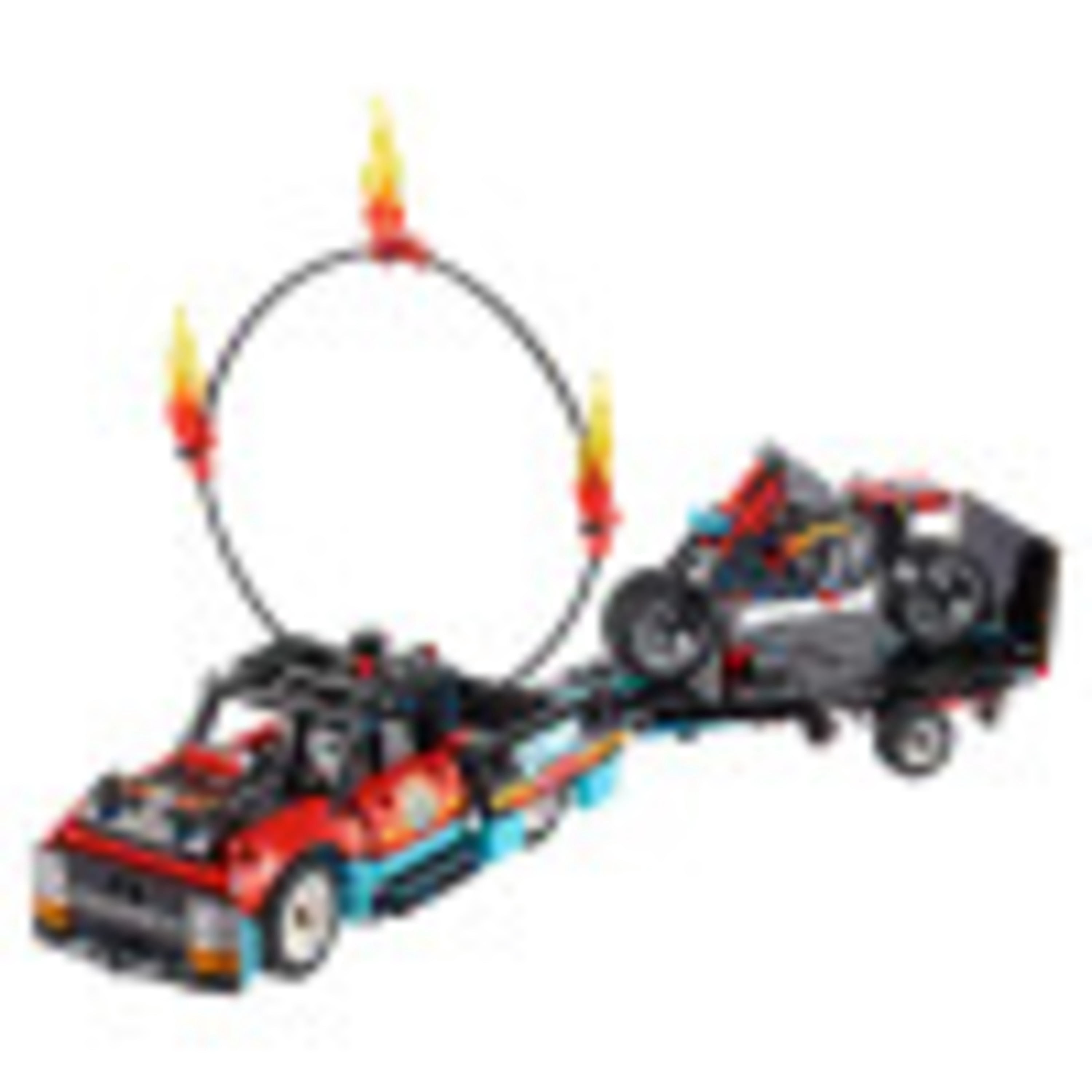 LEGO Technic Stunt Show Truck & Bike 42106 Building Kit with Motorcycle, Toy Truck and Trailer (610 pieces)