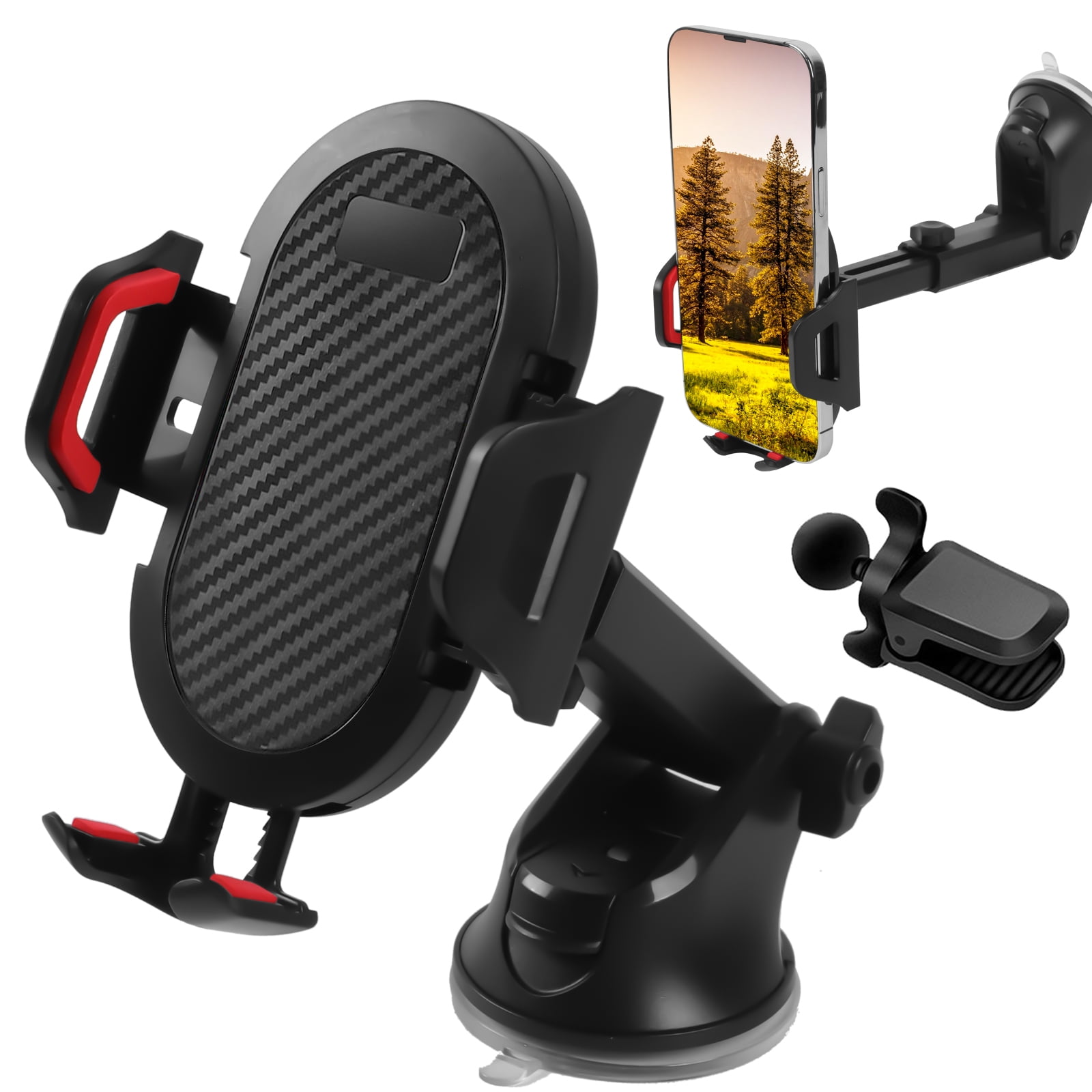 Car Phone Holder Mount, Dashboard Phone Mount for Car, Adjustable ...