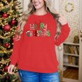 thumbnail image 6 of Christmas Trees Sweatshirt for Women Merry and Bright Christmas Shirts Xmas Holiday Party Long Sleeve Pullover Tops, 6 of 7