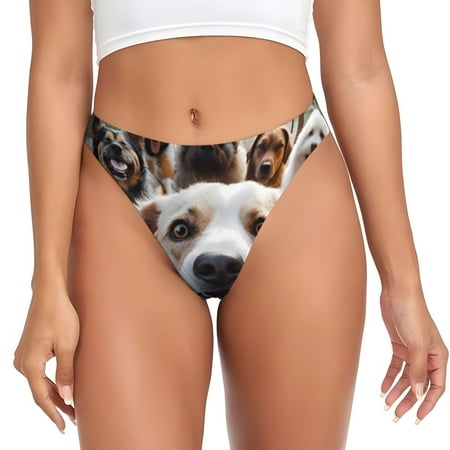 Sigee Realistic Cute Puppy for Women s G-String Panty  Low Rise  Soft Lace Perfect for Everyday Wear or Special Occasions-X-Large