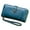 Blue, variant on Retro Long Wallet for Women Leather RFID Blocking Zipper Wristlet Purse Ladies Multiple Card Slots Work Shopping Pocket Orange