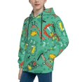 thumbnail image 2 of Kll Unisex Kids Boys Girls Hooded Pocket Pullover Hoodies-Funny Animals In Jungle, 2 of 9