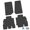 Black w/ Blue Insert, variant on Flextread Floor Mats for 14-18 Jeep Wrangler JKU 4-Door - Mopar Licensed Factory Fit - Black w/ Red Rubicon Insert - 100% Made in USA