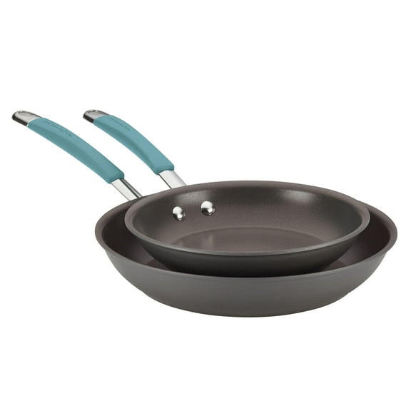 Rachael Ray Cucina Hard-Anodized Skillets, 9.25" and 11.5", Non-Stick, Set of 2