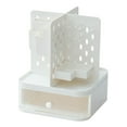 thumbnail image 3 of TISHITA Desktop Organizer Pen Holder Card Holder Container Stationery Supplies Pegboard Makeup Organizer Desk Organiser for Classroom White, 3 of 7