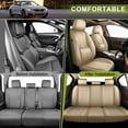 thumbnail image 2 of AQBDDBQ Car Seat Covers Full Set for Buick Enclave 2017-2025 Faux Leather Seat Cover 2 Rows 5 Seats Seat Cover Cushion Protector Waterproof Beige,Full Set(5 Seats), 2 of 10