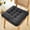 Black, variant on EazyTech Corduroy Strip CottonSeat Cushion for Dining Office Chair, Tatami - Memory Foam Soft Square Seat Pad for Fall and Winter 16x16 Inch Gray