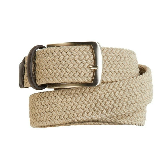 Greg Norman Mens Weave Stretch Belts (36, Khaki)