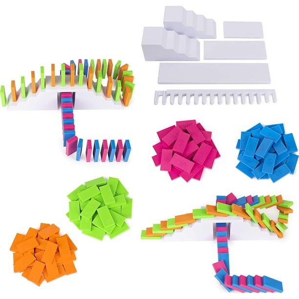 Spin Master Games H5 Domino Creations 100-Piece Neon Set de Lily Hevesh, para familias y n Spin Master Games Spin Master Games