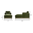 thumbnail image 3 of Pemberly Row 65" Farmhouse Chaise Lounge Chair Olive Green Performance Velvet, 3 of 11