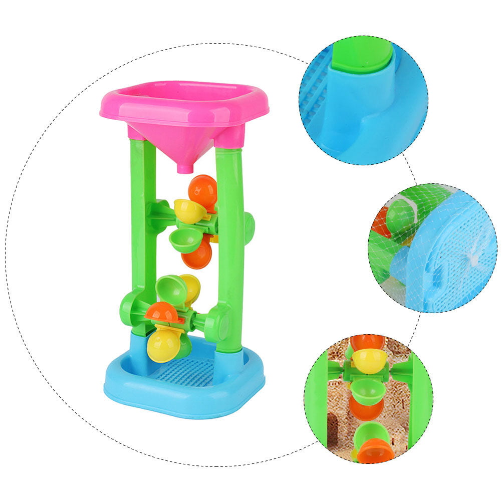 1 Set Kids Beach Sand Playing Toy Hourglass Toy Water Wheel Toy for  Children 