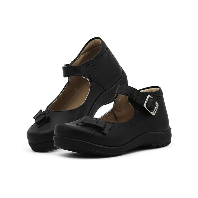 Zapato Bota Escolar para Niña Dogi de Piel Soporte Arco negro 19.5
