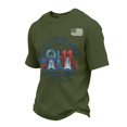 thumbnail image 2 of Never Forget 911 Patriotic Tee for Men with 25th Anniversary Print and Cotton Fabric Featuring 9/11 Memorial Shirts for Remembrance Ceremonies Church Services Community Events Army Green L, 2 of 4