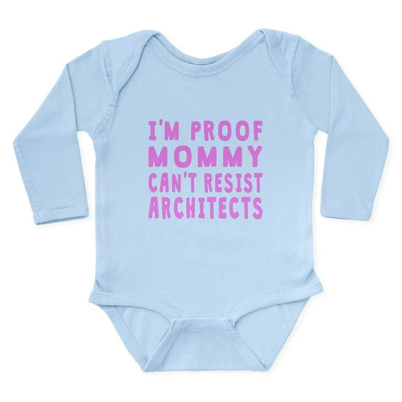 CafePress - Proof Mommy Cant Resist Architects Body Suit - Long Sleeve Cotton Baby Bodysuit