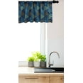 thumbnail image 3 of Geometric Window Valance, Repetitive Triangles Themed Abstract Motifs, Curtain Valance for Kitchen Bedroom Decor with Rod Pocket, 54" X 18", Night Blue Earth Yellow, by Ambesonne, 3 of 3