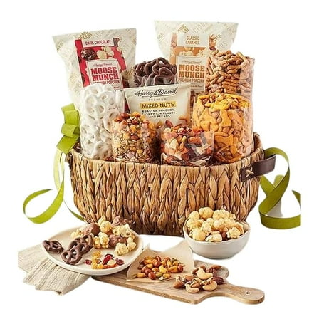 Harry & David Snack Lovers Gift Basket, Sweet And Salty Treats, Includes Popcorn, Snack Mix, Mixed Nuts, Pretzels, Gourmet Snack Gift Basket, All Occasion Gift For Family, Friends, Loved Ones