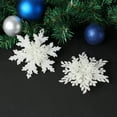 thumbnail image 4 of CuiLiyq Plastic Glitter Snowflake Ornaments, for Christmas Tree and Winter Party Decorations, 4 of 5
