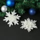 thumbnail image 4 of Adornos navideños, adornos navideños, regalos navideños Colgante de copo de nieve blanco de plástico Colgante de copo de nieve, 4 of 5