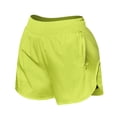 thumbnail image 2 of Lroveb Athletic Shorts for Women, Casual Workout Gym Shorts Womens Running Shorts With Zipper Pockets High Waisted Women Yellow, 2 of 5