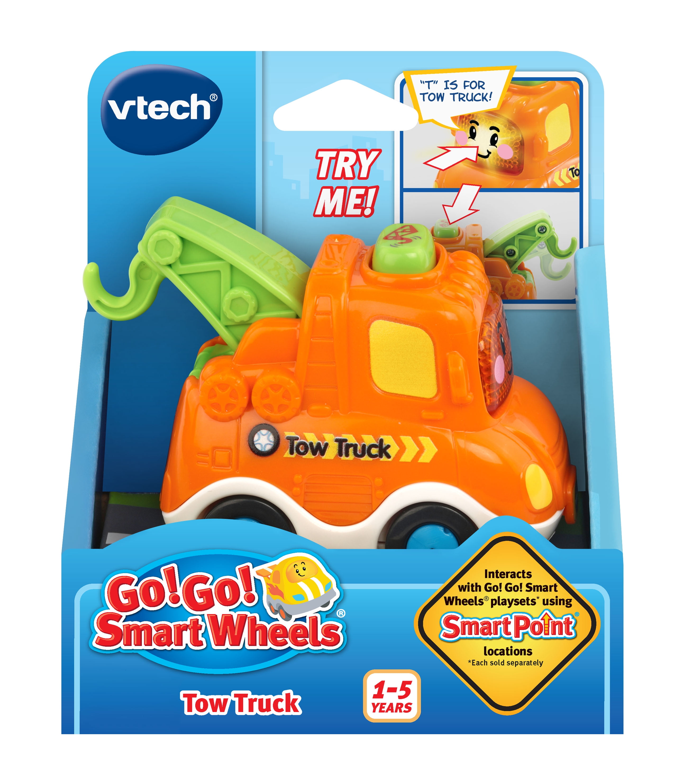 VTech Go Go Smart Wheels Tow Truck for Toddlers With Moving Tow