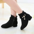 thumbnail image 6 of Little Girls Ankle Boots With Low Heel Fashion Casual Winter Footwear Kids, 6 of 8