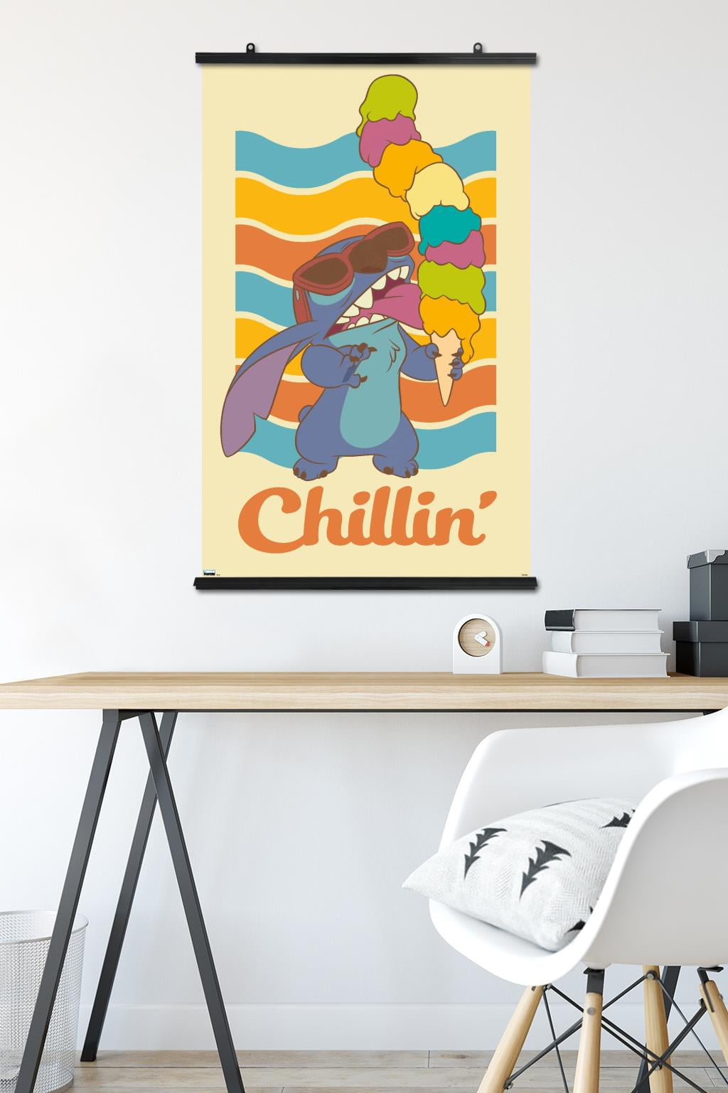 Disney Lilo and Stitch - Chillin Wall Poster, 14.725 x 22.375, Framed