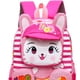 thumbnail image 5 of Mochila de jardín de infantes para niñas Mochila preescolar de gran espacio con dibujos animados lindos para niños Regalo para niños pequeños Rosa roja, 5 of 5