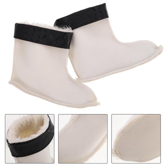 OUNONA 1 Pair Of Men Thick Winter Boot Detachable Liners Insulated Comfortable Rain Boot Socks Warm Liner For Cold And Rainy Days