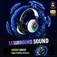 thumbnail image 3 of Auriculares inalámbricos para juegos Buwnia para PS5 PS4 con sonido 7.1, 3 of 8
