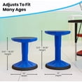 thumbnail image 2 of BizChair Adjustable Height Kids Flexible Active Stool for Classroom and Home with Non-Skid Bottom in Blue, 14" - 18" Seat Height, 2 of 10