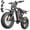 Black/Blue/Green/Red/White, variant on Bluvall 2500Wh Dual Hydraulic Brake Ebike for Adults -2500W Peak 52V Electric Bike 35 MPH,Up to 80 Miles,20" Fat Tire Full Suspension Electric Bicycle for Snow Off-Road Mountain E-Bike