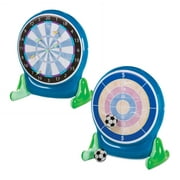 Hearthsong Jumbo 57-Inch Inflatable 2-in-1 Darts and Soccer Game with Double-Sided Board