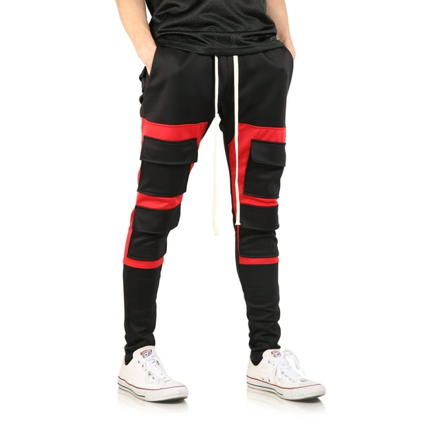 Ma Croix - Ma Croix Men's Square Block Stretch Skinny Fit Track Pants - Walmart.com - Walmart.com