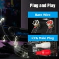 thumbnail image 4 of Adaptateur de Fil RCA vers Haut-Parleur, 18AWG 2 Pack 3 Pieds RCA Mâle Plug vers Câble Bare Extrémité Ouverte, Câble Audio UIInosoo, Rouge et Noir, 4 of 7