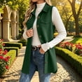 thumbnail image 2 of Ihhxva Plus Size Puffer Vest for Women Button-Up Sleeveless Cardigan Waffle Lapel Button Front Design with Pockets Casual Retro Layering Piece S-2XL, 2 of 9