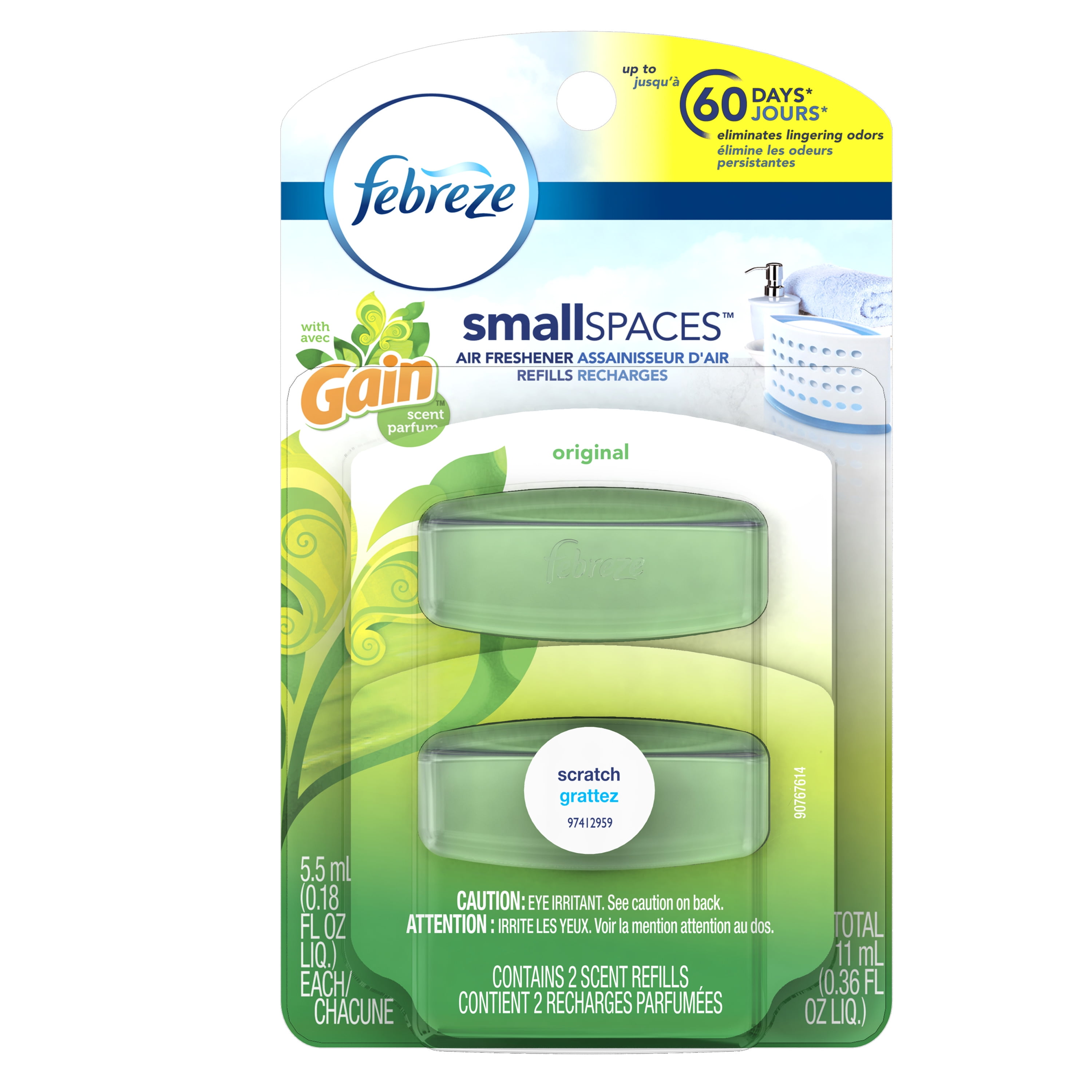 Febreze SmallSpaces with Gain Original Scent Refills Air Freshener ... Febreze SmallSpaces with Gain Original Scent Refills Air Freshener ...