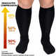 thumbnail image 4 of Calcetines de compresión de talla grande y talla grande, calcetines elásticos de estilo americano de segunda calidad para pantorrillas gruesas, 4 of 5