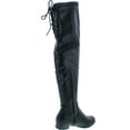 thumbnail image 5 of Chase & Chloe Maggy-1 Women's Thigh High Drawstring Low Chunky Heel Boots, 5 of 7