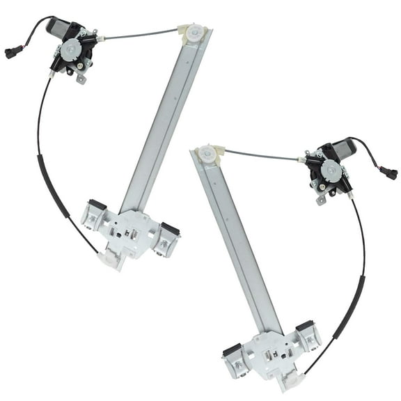 TRQ Rear Window Regulator Assembly with Motor LH RH Pair for Hummer H2 Truck SUV WRA51636 Fits select: 2006 ,2008 HUMMER H2 SUT